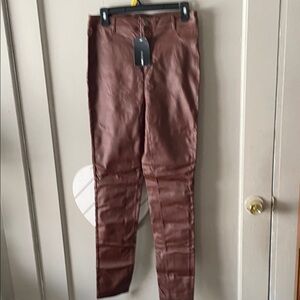 Fashion Nova Chocolate Faux Leather Pants